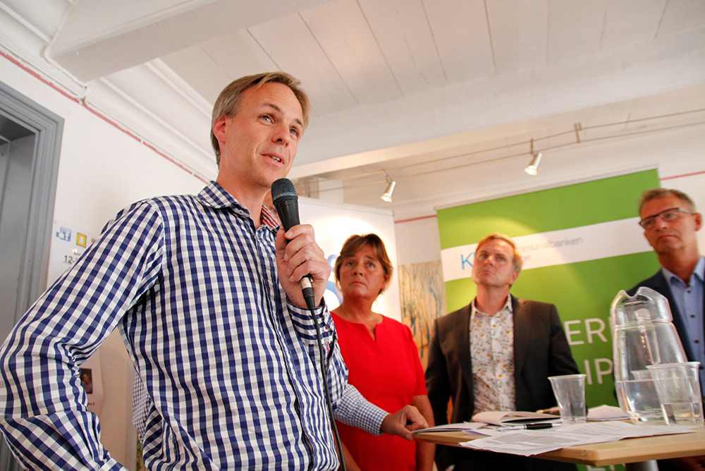 Foto: ) Lars S. Prestvik under Arendalsuka